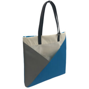 lilmostトートバッグ サックス&グレー